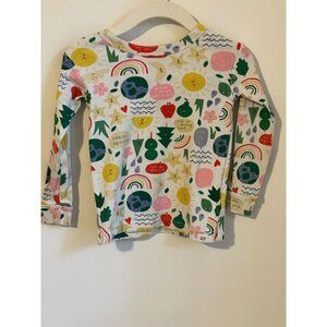 Baby Gap Organic Cotton Long Sleeve Toddler Top 2 Years Multicolor Fun Pattern